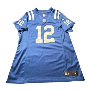 Nike Andrew Luck Indianapolis Colts NFL Jersey Womens XL Blue 12 On Field